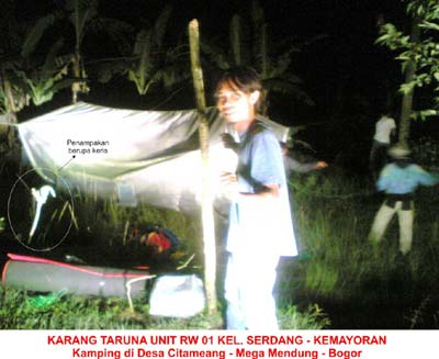 Penampakan Keris Misterius Saat Camping Di Desa Citameang, Mega Mendung, Bogor